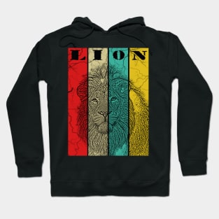 lion - indian lion colored Hoodie